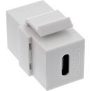 InLine® USB 3.1 Snap-In module, USB-C F/F, white housing