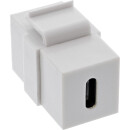 USB 3.1 Snap-In Einsatz, USB-C Buchse / Buchse, weiß