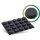 InLine® Rubber pads 20pcs Pack black,  flat shape 1,2cm