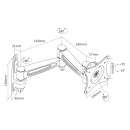 InLine® Wall Bracket for TFT up to 68cm 27" max. 15kg two-piece arm