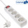 InLine® Steckdosenleiste, 4-fach Schutzkontakt, mit Schalter, 5m, weiß