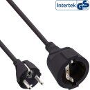 InLine® Power Extension Cable Type F black 1m