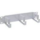 InLine® 10" Cable management panel, 3 brackets, RAL 7035 grey