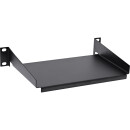 InLine® 10" Shelf, 160mm, 10kg, 1U, RAL 9005 black