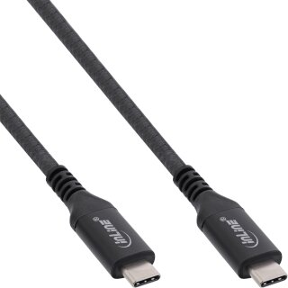 InLine® USB4 Kabel, USB-C Stecker/Stecker, 8K60Hz, schwarz, 0,5m