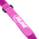 InLine® Klettschlaufen 20x200mm, 10er, pink