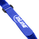 InLine® Klettschlaufen 20x400mm, 10er, blau