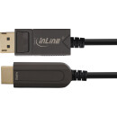 InLine® DisplayPort zu HDMI AOC Konverter Kabel, 4K/60Hz, schwarz, 25m