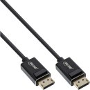 InLine® DisplayPort 2.0 Kabel, 8K4K UHBR, schwarz, vergoldete Kontakte, 1m