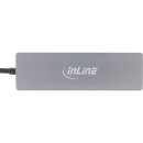 InLine® USB 3.2 USB-C Multi Hub (3x USB-A 5Gb/s + USB-C (PD 100W), Cardreader, HDMI 4K@30Hz), OTG, Metallgehäuse