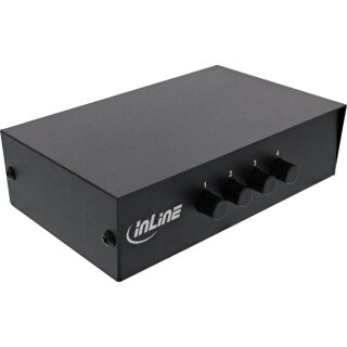 InLine® AV Switch manual 4-port, 3x RCA IN/OUT