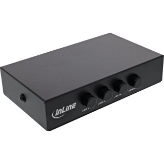 InLine® USB 2.0 switch manual, USB-A device to 4 computers