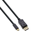 InLine® USB Display Cable, USB Type-C male to DisplayPort male (DP Alt Mode), 4K2K, black, 7.5m