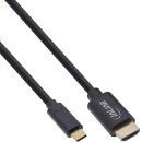 InLine® USB Display Cable, USB Type-C male to HDMI male (DP Alt Mode), 4K2K, black, 7.5m