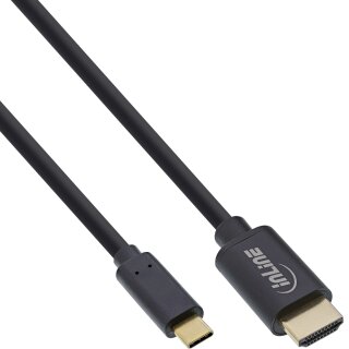 InLine USB Display Cable, USB Type-C male to HDMI male (DP Alt Mode), 4K2K, black, 5m