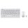 Perixx PERIDUO-707 PLUS US W, Mini Tastatur und Maus Set, schnurlos, weiß