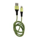LC-Power LC-C-USB-Lightning-1M-7 (MFI) USB A to Lightning cable, green/grey, 1m