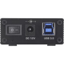 InLine® USB 3.2 Gen.1 7 Port Hub Aluminium Case with 2.5A Power Supply black