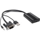 InLine® Converter VGA+Audio to HDMI Input VGA + 3.5mm...