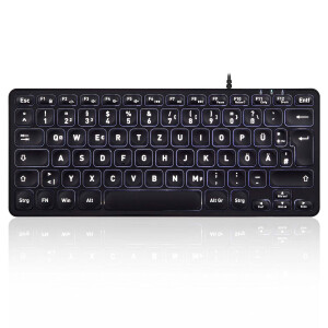 Perixx PERIBOARD-332B DE-Layout, Mini keyboard, USB...