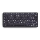 Perixx PERIBOARD-732B DE, Mini Keyboard Wireless, with backlight, black