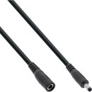 InLine® DC Verlängerungskabel, DC Stecker/Buchse 4,0x1,7mm, AWG 18, schwarz, 5m