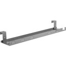 InLine® Cable guide/shelf for under-table mounting, grey