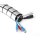 InLine® Kabelkanal flexibel, vertikal für Tische, 2 Kammern, 0,80m, silber