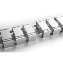 InLine® Kabelkanal flexibel für höhenverstellbare Tische, 4 Kammern, 68x36mm max. 1,28m, grau