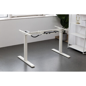 InLine® Cable guide/shelf for under-table mounting, white