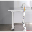InLine® Kabelkanal flexibel, vertikal für Tische, 2 Kammern, 0,80m, weiß