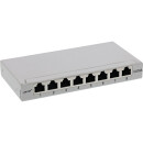 InLine® Patch panel Cat.6A 0.5U 8-port, table/wall...