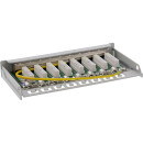 InLine® Patch panel Cat.6A 0.5U 8-port, table/wall mounting, light grey, RAL7035