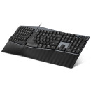 Perixx PERIBOARD-535 DE BL, Kabelgebundene ergonomische mechanische Tastatur - flache blaue Klickschalter
