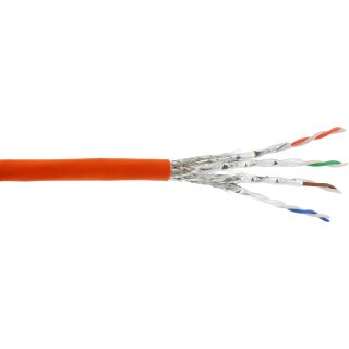 InLine® Installation Cable S/FTP PiMF Cat.7a AWG23 1200MHz B2ca halogen free orange 500m