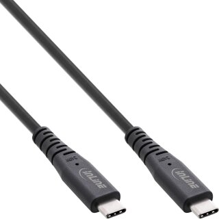 InLine® USB4 Kabel, USB-C Stecker/Stecker, PD 240W, 8K60Hz, TPE schwarz, 2m