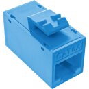 8pcs. Pack InLine® Keystone coupler RJ45 F/F, unshielded, Cat.6A UTP, blue