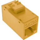 8pcs. Pack InLine® Keystone coupler RJ45 F/F, unshielded, Cat.6A UTP, yellow
