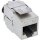 InLine® Keystone RJ45 jack slim, SNAP-In, Cat.6A, integrated cable tie