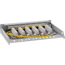 InLine® Patch panel Cat.6A 0.5U 6-port, for table/wall/rail, with dust protection, grey