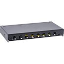 InLine® Patch panel Cat.6A 0.5U 8-port, for table/wall/rail, with dust protection, black