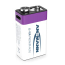 ANSMANN 1315-0005 Li-Ion battery 9V E-Block type 400 (min. 340 mAh) 1 box