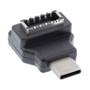 InLine® USB 3.2 adapter, USB-C male to internal USB-E front panel socket
