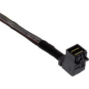 InLine® Mini SAS HD Kabel, SFF-8643 gewinkelt zu 4x SFF-8482 (29-pol.) + Strom, 1m