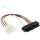 InLine® Mini SAS HD Kabel, SFF-8643 gewinkelt zu 4x SFF-8482 (29-pol.) + Strom, 1m