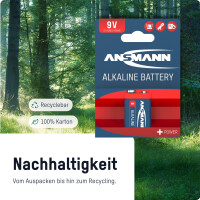 Ansmann RED Alkaline-Battery, 9V block, 6LR61, 1pcs. pack (1515-0000)