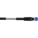 InLine® Patch cable armoured, U/FTP, Cat.6A, black, 0.3m