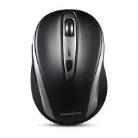 Mouse, Perixx PERIMICE-721 IB wireless ergonomic mouse, 5-button, silver/black