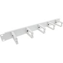 InLine® 19" cable management panel, 5 plastic brackets, RAL 7035, grey
