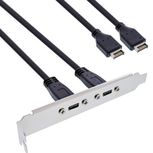 InLine® Slot bracket USB Type-C to USB 3.1 front...